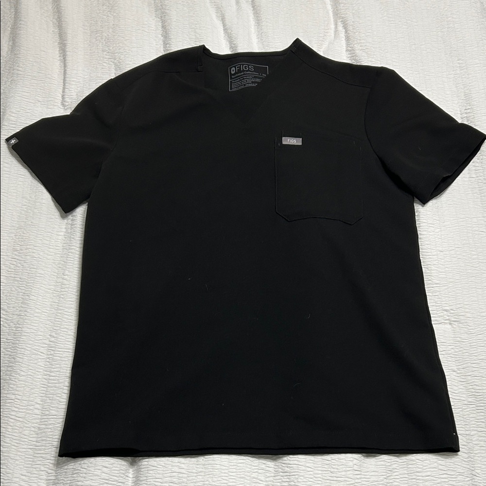 Figs Men's XS women’s medium Classic Black Short Sleeve Scrub Top Leon